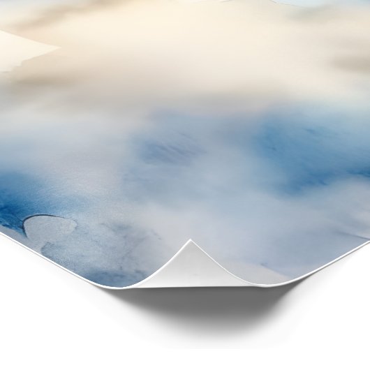 Teddybär mit Balloons Wasserfarbe Poster (Ecke)