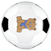Teddybär mit blauem Schal Fußball (Gedreht)