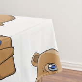 Teddybär mit blauem Schal Tischdecke (Beispiel)