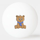 Teddybär mit blauem Schal Tischtennisball (Rückseite)