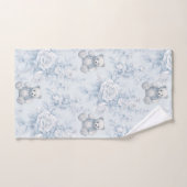 Teddybär mit blauen Rose Badehandtuch Set Handtuch (Handtuch)