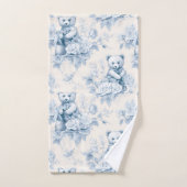 Teddybär mit blauen Rose Badhandtuch Set (Handtuch)
