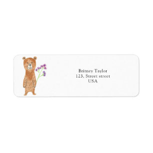 Teddybär mit Blume