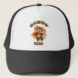 Teddybär mit Blumen Truckerkappe