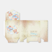 Teddybär mit braunen und blauen Ballons und Wolken Geschenkschachtel (Ungefaltet)