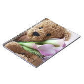 Teddybär mit Calla-Lilienheft Notizblock (Linke Seite)