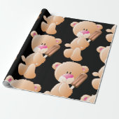 Teddybär mit Eisblock Geschenkpapier (Ungerollt)