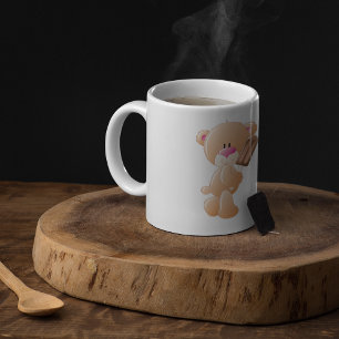 Teddybär mit Eisblock-Tasse Kaffeetasse