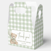 Teddybär mit grünen Ballons Geschenkbox Geschenkschachtel (Geöffnet)