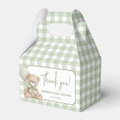 Teddybär mit grünen Ballons Geschenkbox Geschenkschachtel (Vorderseite)