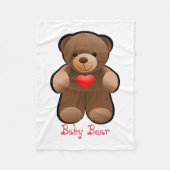 Teddybär mit Herzen Fleecedecke (Vorderseite)