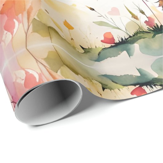 Teddybär mit herzerförmigen Ballons Geschenkpapier (Rolleneckpunkt)