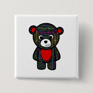 Teddybär mit inspirierend Text clipart Button