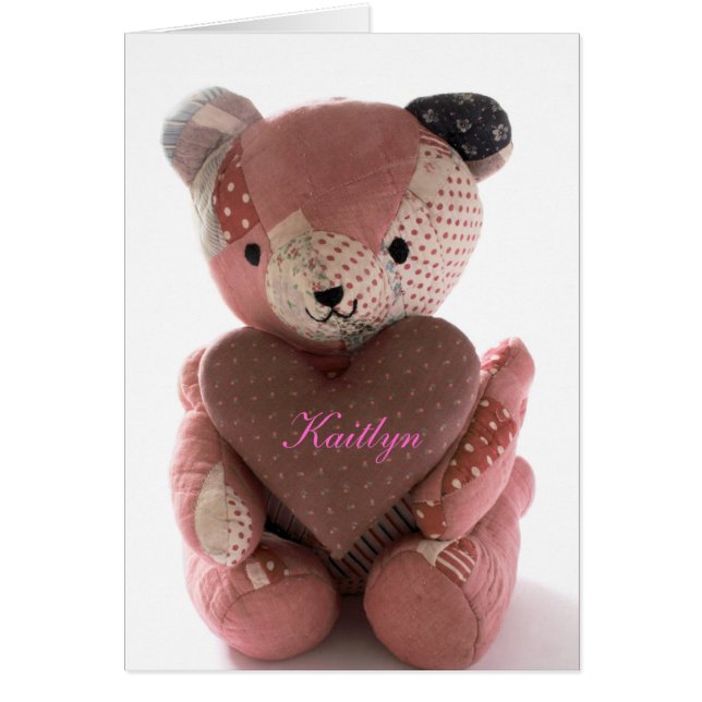 Teddybär mit Kalico-Herz Kaitlyn (Vorne)