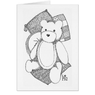 Teddybär mit Kissen