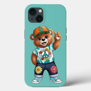 Teddybär mit lässiger friedlicher Ausstattung 1 Case-Mate iPhone Hülle