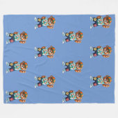 Teddybär mit lässiger friedlicher Ausstattung 1 Fleecedecke (Vorderseite (Horizontal))