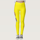 Teddybär mit lässiger friedlicher Ausstattung 1 Leggings (Vorderseite)