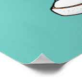 Teddybär mit lässiger friedlicher Ausstattung 1 Poster (Ecke)