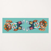 Teddybär mit lässiger friedlicher Ausstattung 1 Yogamatte (Vorderseite (Horizontal))