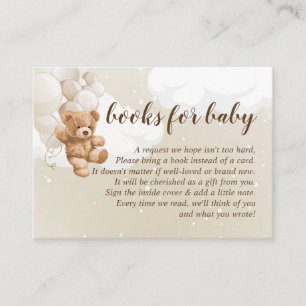 Teddybär mit Luftballons Bücher für Baby Karte