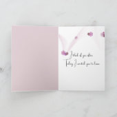 Teddybär mit rosa Bow Karte (Innenseite)