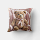 Teddybär mit rosa Bow Kissen (Rückseite)