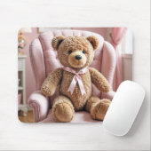 Teddybär mit rosa Bow Mousepad (Mit Mouse)
