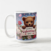 Teddybär mit Rose Kaffeetasse (Links)