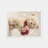 Teddybär mit Rosen Decke (Vorderseite (Horizontal))
