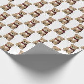 Teddybär mit Scarf Geschenkpapier (Ecke)