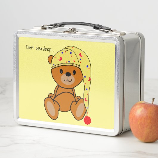 Teddybär mit Schlafkappe Metall Brotdose (Beispiel)