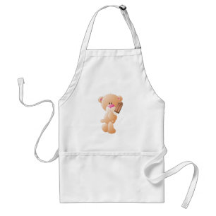 Teddybär mit Schokoladeneis am Stiel Schürze