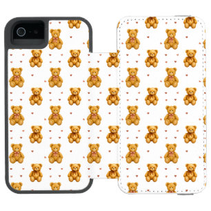 Teddybär-Muster Incipio Watson™ iPhone 5 Geldbörsen Hülle