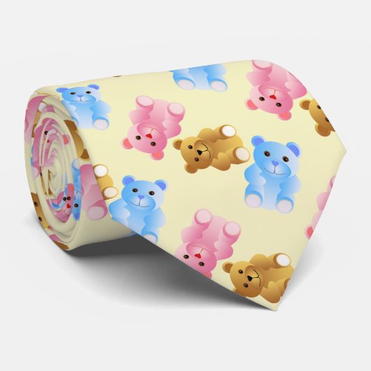 Teddybär-Muster Krawatte (Gerollt)