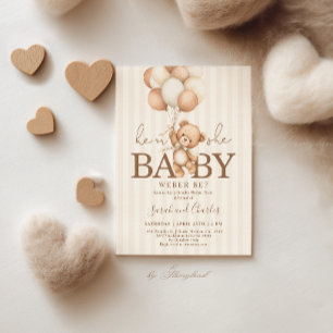 Teddybär Neutrale Geschlechtsenthüllung Einladung