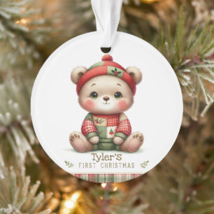 Teddybär-Patchwork-Andenken Ornament