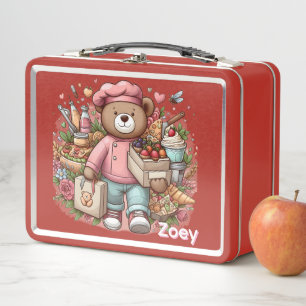 Teddybär personalisieren  metall brotdose