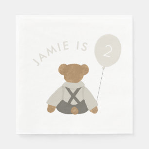 Teddybär-Picknick-Baby-Geburtstag Serviette