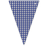 Teddybär-Picknick-Geburtstag - blauer Gingham Wimpelkette (Zweite Fahne)