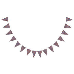 Teddybär-Picknick-Geburtstags-blauer u. roter Wimpelkette