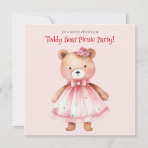 Teddybär-Picknick-Party  Einladung