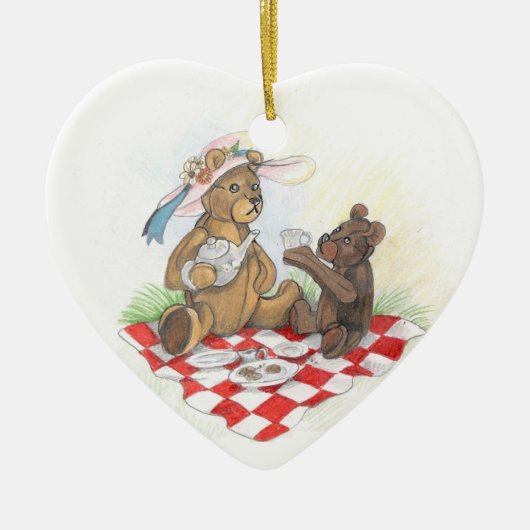 Teddybär Picnic~ornament Keramikornament (Vorne)