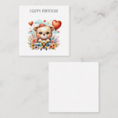 Teddybär-Pilot-Geburtstag Begleitkarte (Vorne/Hinten)