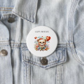 Teddybär-Pilot-Geburtstag Button (Beispiel)