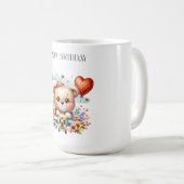 Teddybär-Pilot-Geburtstag Kaffeetasse (VorderseiteRechts)