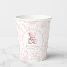 Teddybär Pink Cick Teddy Baby Girl Duschpapier Bec Pappbecher