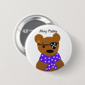 Teddybär Pirat Button (Vorne & Hinten)