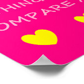 Teddybär-Poster in hellrosa Poster (Ecke)