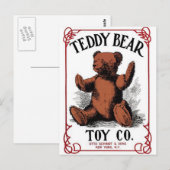Teddybär Postkarte (Vorne/Hinten)